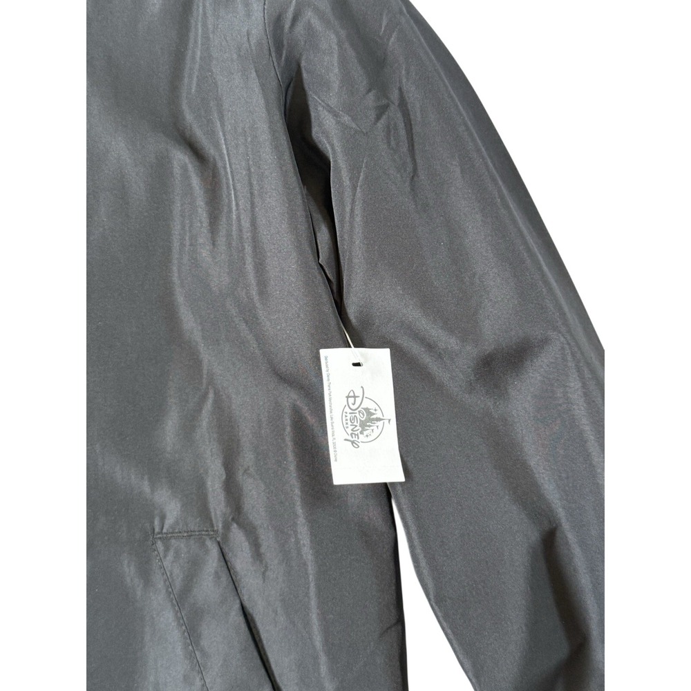Disney Parks Mickey Mouse Windbreaker Jacket Black Hooded Zip Up Womens XS New - Picture 5 of 5
